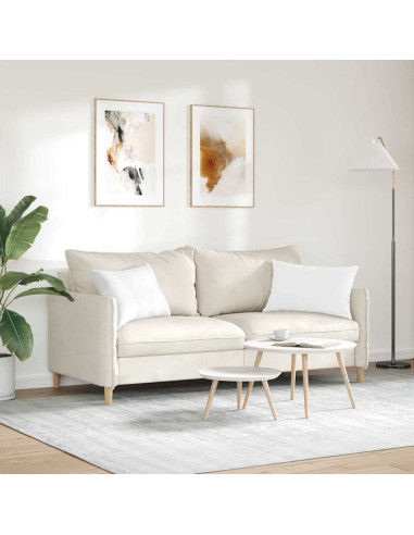 Cuscini da Divano 2 pcs Bianco 60 x 40 cm Tessuto