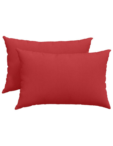 Cuscini da Divano 2 pcs Rosso 60 x 40 cm Tessuto