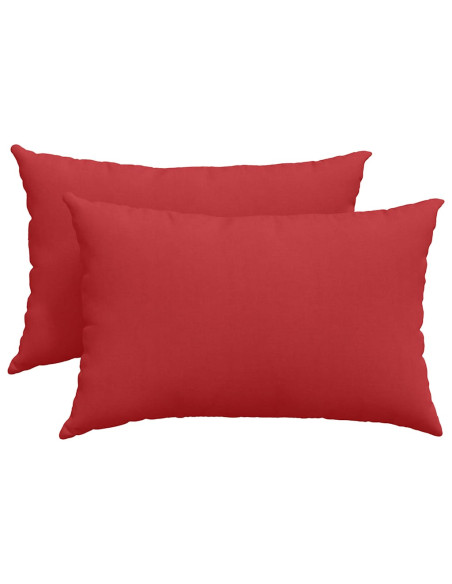 Cuscini da Divano 2 pcs Rosso 60 x 40 cm Tessuto