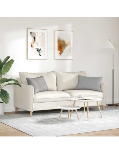 Cuscini da Divano 2 pcs Grigio 60 x 40 cm Tessuto