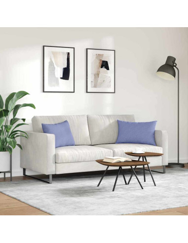 Cuscini da Divano 2 pcs Blu 60 x 40 cm Tessuto