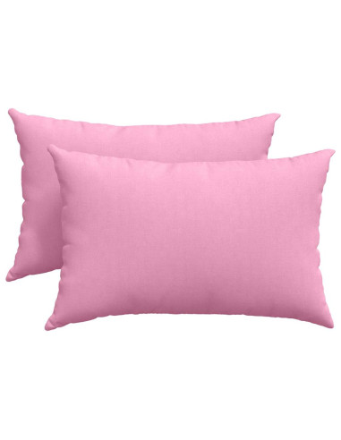Cuscini da Divano 2 pcs Rosa 60 x 40 cm Tessuto