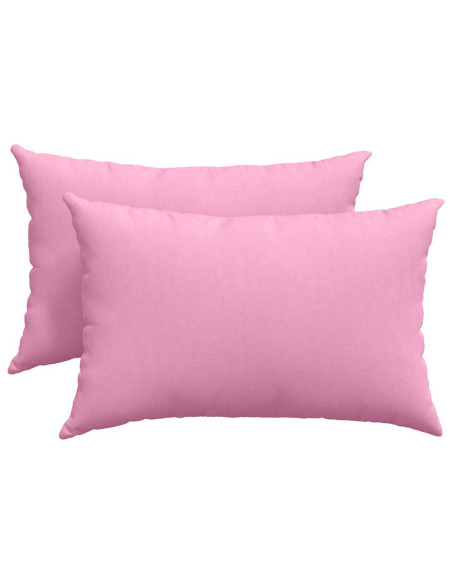 Cuscini da Divano 2 pcs Rosa 60 x 40 cm Tessuto