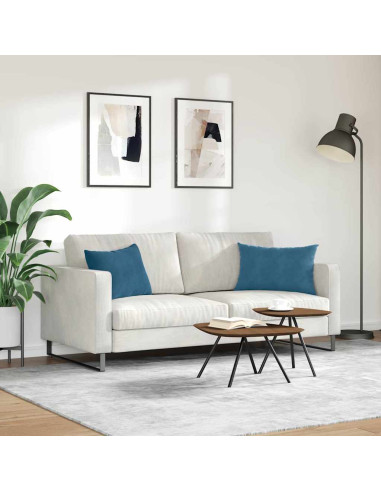 Cuscini da Divano 2 pcs Blu 60 x 40 cm Tessuto in Cords