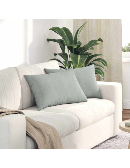 Cuscini da Divano 2 pcs Grigio chiaro 60 x 40 cm