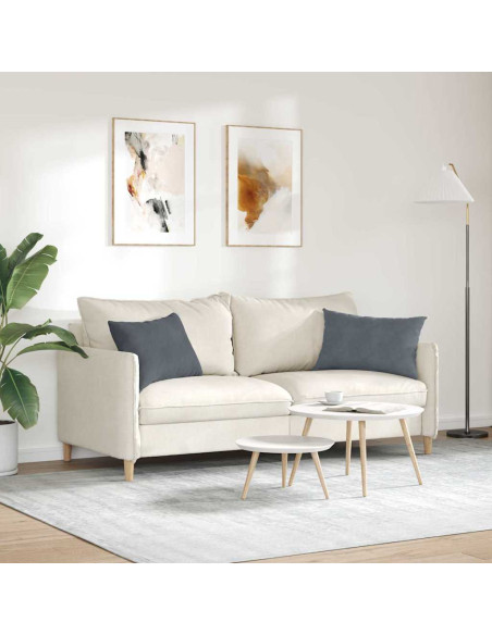 Cuscini da Divano 2 pcs Grigio scuro 60 x 40 cm