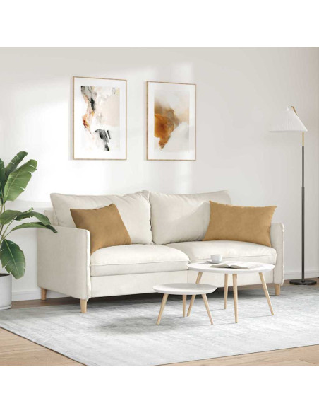 Cuscini da Divano 2 pcs Marrone 60 x 40 cm Tessuto in Cords