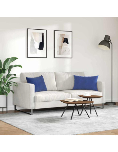 Cuscini da Divano 2 pcs Blu Polizia 60 x 40 cm Tessuto in Cords