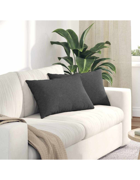 Cuscini da Divano 2 pcs Grigio scuro 60 x 40 cm
