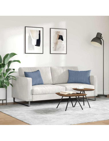 Cuscini da Divano 2 pcs Blu 60 x 40 cm Tessuto in Cords