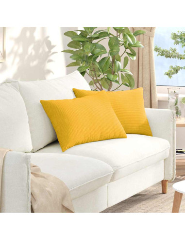 Cuscini da Divano 2 pcs Giallo Chiaro 60 x 40 cm