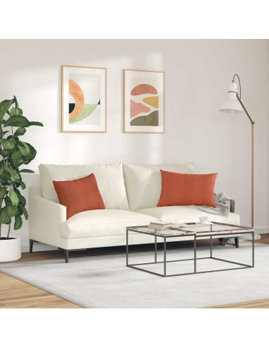 Cuscini da Divano 2 pcs Rosso Arancio 60 x 40 cm