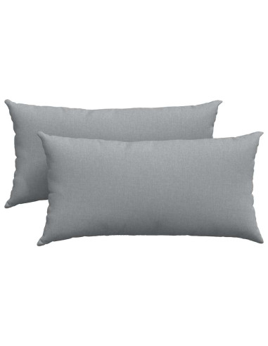 Cuscini da Divano 2 pcs Grigio chiaro 80 x 40 cm Tessuto