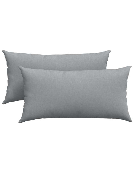 Cuscini da Divano 2 pcs Grigio chiaro 80 x 40 cm Tessuto