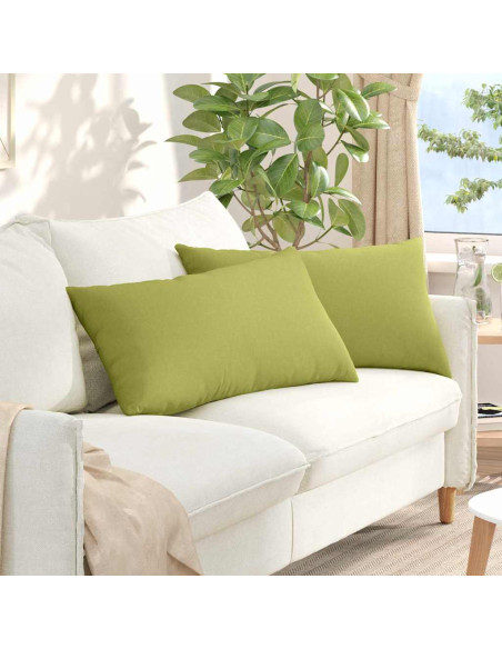 Cuscini da Divano 2 pcs Verde chiaro 80 x 40 cm Tessuto