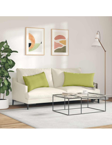 Cuscini da Divano 2 pcs Verde chiaro 80 x 40 cm Tessuto