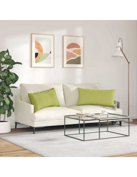 Cuscini da Divano 2 pcs Verde chiaro 80 x 40 cm Tessuto