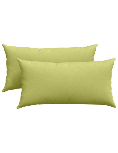 Cuscini da Divano 2 pcs Verde chiaro 80 x 40 cm Tessuto