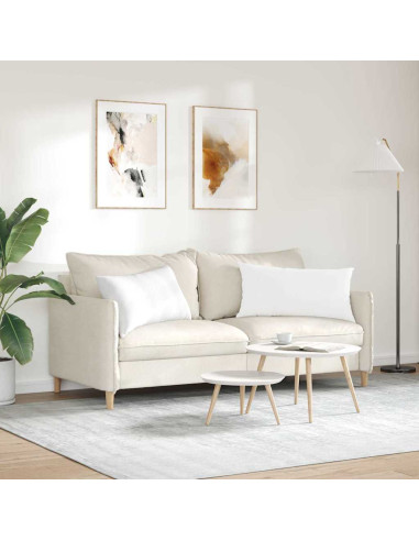 Cuscini da Divano 2 pcs Bianco 80 x 40 cm Tessuto