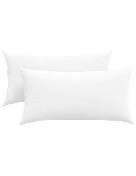 Cuscini da Divano 2 pcs Bianco 80 x 40 cm Tessuto