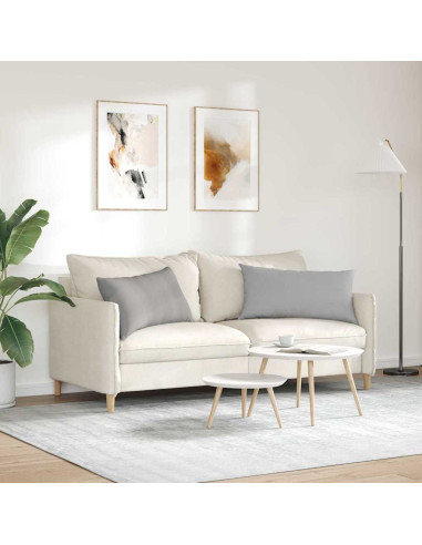 Cuscini da Divano 2 pcs Grigio 80 x 40 cm Tessuto