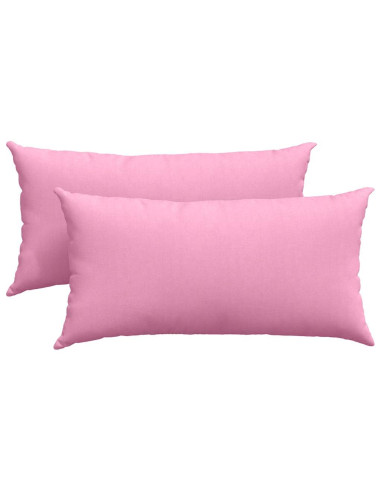 Cuscini da Divano 2 pcs Rosa 80 x 40 cm Tessuto