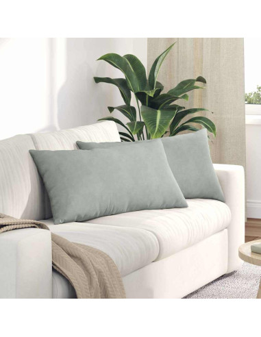 Cuscini da Divano 2 pcs Grigio chiaro 80 x 40 cm