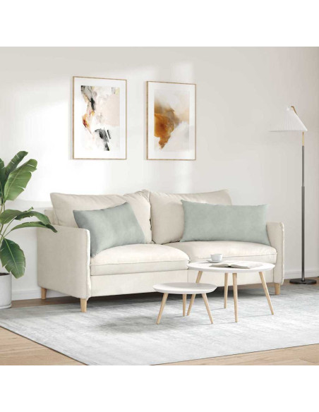 Cuscini da Divano 2 pcs Grigio chiaro 80 x 40 cm