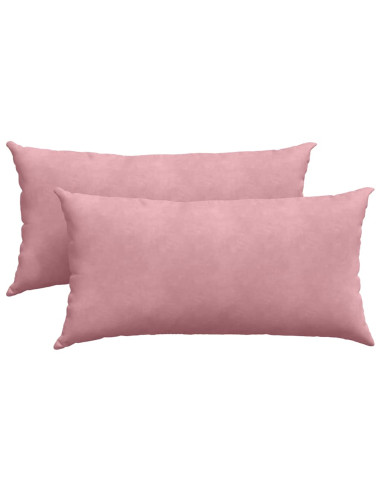 Cuscini da Divano 2 pcs Rosa 80 x 40 cm Tessuto in Cords