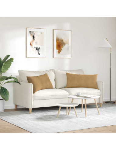 Cuscini da Divano 2 pcs Marrone 80 x 40 cm Tessuto in Cords