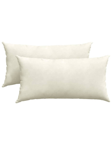Cuscini da Divano 2 pcs Crema 80 x 40 cm Tessuto in Cords