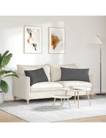 Cuscini da Divano 2 pcs Grigio scuro 80 x 40 cm