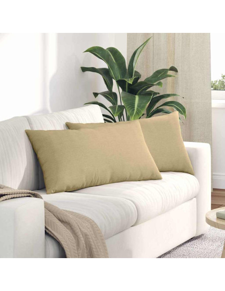 Cuscini da Divano 2 pcs Grigio Verde 80 x 40 cm