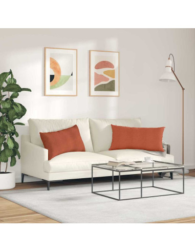 Cuscini da Divano 2 pcs Rosso Arancio 80 x 40 cm