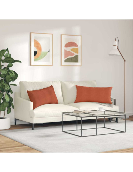 Cuscini da Divano 2 pcs Rosso Arancio 80 x 40 cm