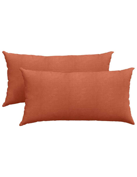 Cuscini da Divano 2 pcs Rosso Arancio 80 x 40 cm
