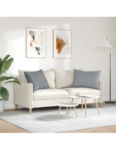 Cuscini da Divano 2 pcs Grigio chiaro 70 x 50 cm Tessuto