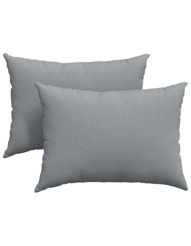 Cuscini da Divano 2 pcs Grigio chiaro 70 x 50 cm Tessuto