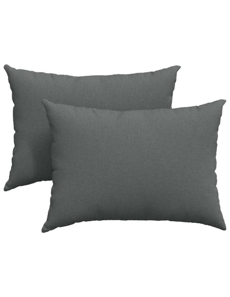 Cuscini da Divano 2 pcs Grigio scuro 70 x 50 cm Tessuto