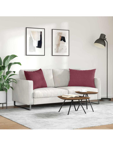 Cuscini da Divano 2 pcs Rosso Vino 70 x 50 cm Tessuto