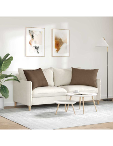 Cuscini da Divano 2 pcs Marrone 70 x 50 cm Tessuto