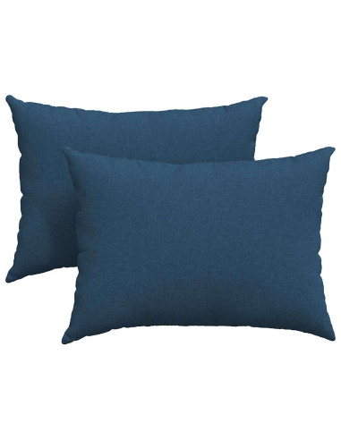 Cuscini da Divano 2 pcs Blu 70 x 50 cm Tessuto