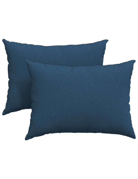 Cuscini da Divano 2 pcs Blu 70 x 50 cm Tessuto