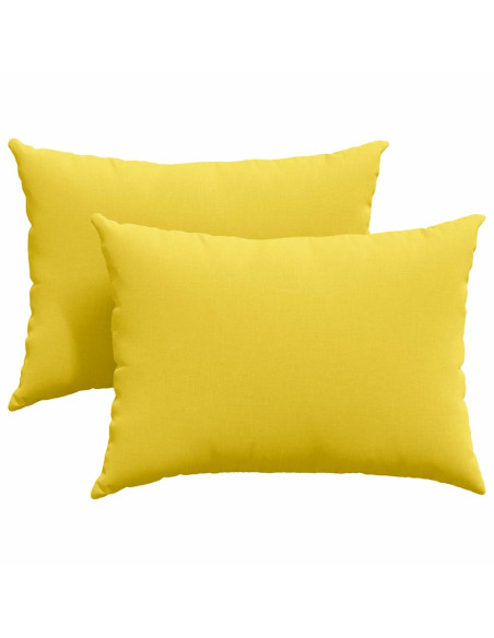 Cuscini da Divano 2 pcs Giallo Chiaro 70 x 50 cm Tessuto