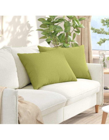 Cuscini da Divano 2 pcs Verde chiaro 70 x 50 cm Tessuto