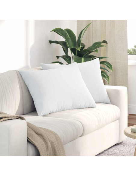 Cuscini da Divano 2 pcs Bianco 70 x 50 cm Tessuto