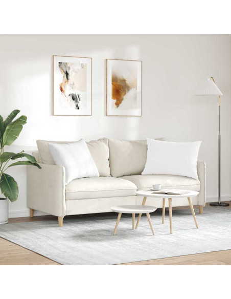 Cuscini da Divano 2 pcs Bianco 70 x 50 cm Tessuto