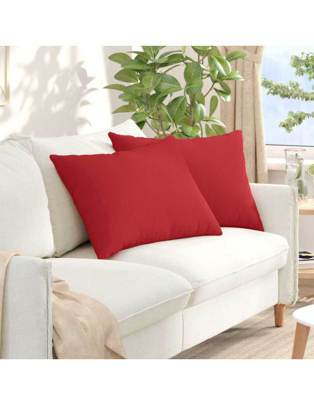 Cuscini da Divano 2 pcs Rosso 70 x 50 cm Tessuto