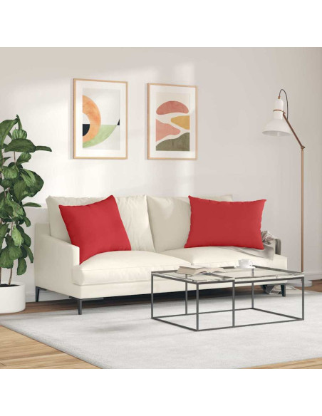 Cuscini da Divano 2 pcs Rosso 70 x 50 cm Tessuto