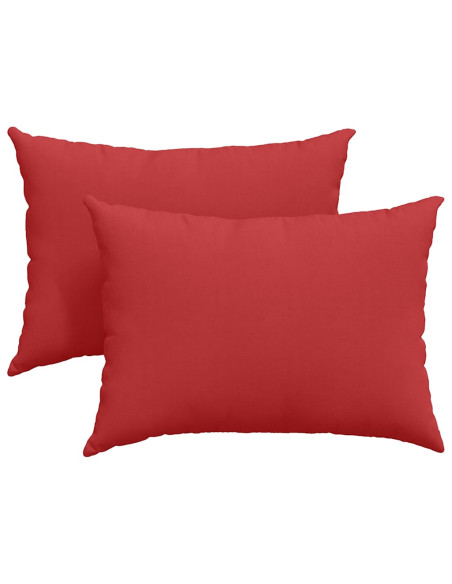 Cuscini da Divano 2 pcs Rosso 70 x 50 cm Tessuto